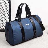 Popular logo handbag men big bag Oxford cloth overnight bag large capacity backpack travel luggage fitness