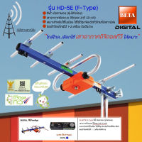 BETA เสาอากาศทีวีดิจิตอล UHF รุ่น HD-5E (F-Type) สีฟ้า ไม่รวมสาย (รุ่นใส่กล่อง)