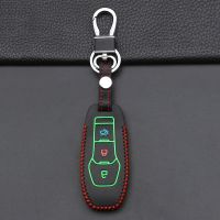 ✆◆﹊ 3 Buttons Luminous Car Remote Key Fob Shell Cover Case For Ford F-150 Mondeo Galaxy S-Max Explorer Ranger 2015 2016 2017 2018