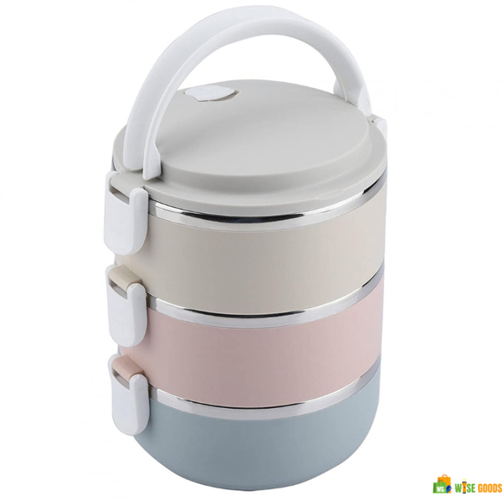 Thermal Lunch Box Container, Heat-Resistant Stainless Steel Foldable ...