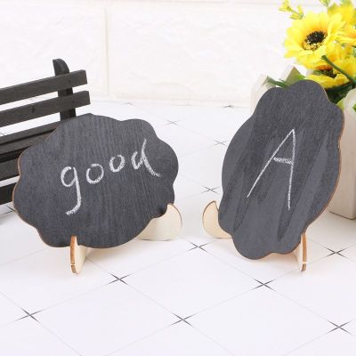 10pcs Wooden Blackboard Cloud Shape Table Sign Memo Message Stand Chalk Board Wedding Party Decoration Supplies High Quality