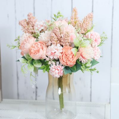 【CC】 Artificial Flowers Silk Bride Bouquet Wedding Fake Accessories