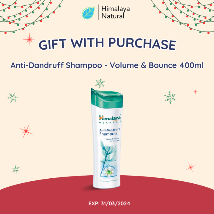 [gwp] Himalaya Anti Dandruff Shampoo Volume And Bounce 400ml [exp 31 03 2024] Lazada