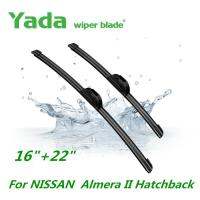 Yada Car Wiper Blades For NISSAN Almera II Hatchback 2000-2006 J-Hook Type Front Windshield Windscreen 16"+22" Car Accessories