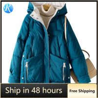 Autumn Winter Womens Comfortable Down Cotton Coats Loose Thickened Warm Padded Jackets