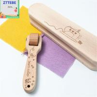 ZTTEBE ของใหม่ การตกแต่งผ้าเย็บผ้า สำหรับการเย็บควิลท์ บีช-ไม้ ล้อกด ลูกกลิ้งตะเข็บตะเข็บ โรลม้วน เครื่องมือกดสำหรับการควิลท์ วอลเปเปอร์ลูกกลิ้ง