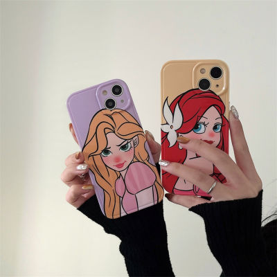 กรณีการ์ตูนหญิงสำหรับ iPhone14 กรณีการ์ตูนเจ้าหญิงน่ารักสำหรับ iPhone12ProMax เคสโทรศัพท์สาวผมสีเหลืองสำหรับ iPhone13 กรณีสาวผมยาวใหม่สำหรับ iPhone11