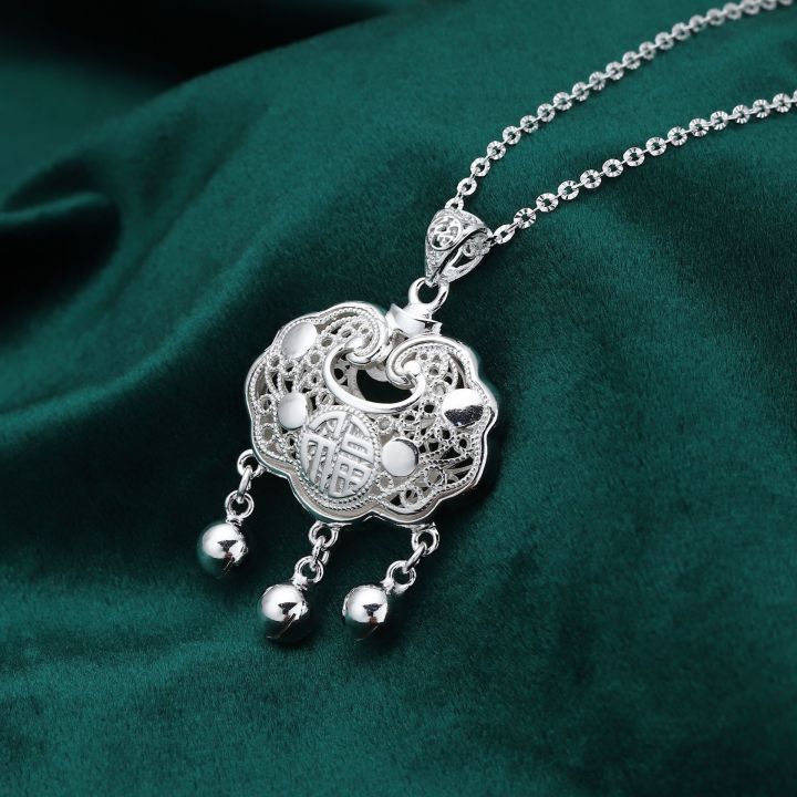 cod-fu-character-filigree-longevity-lock-baby-silver-hollow-blessing-live-drainage-explosion