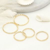 【YF】 Banhado a Ouro 14K Latão Fechado Anéis Círculo Encantos Pingentes Achados De Jóias Acessórios Alta Qualidade 8mm 16mm 20mm 10Pcs