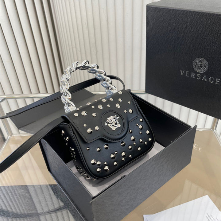 100% Authentic] Original Versace Medusa Tote Bag Stylish and Elegant  Women's One Shoulder Bag All-match Memorial Day Gift Crossbody Bag