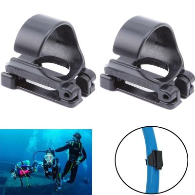 ；。‘【； Universal Diving Silicone Snorkel Buckle  Silicone Tube Plastic Clip Snorkel  Holder Retainer For Scuba Diving