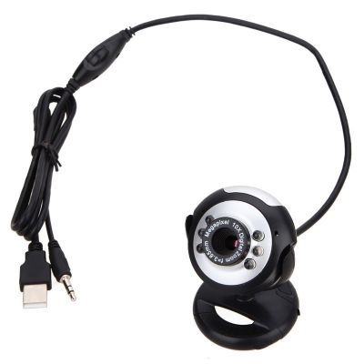 卐 HD Webcam Web Camera Built-In Microphone 360 Degrees Of View Webcam Full Hd USB 2.0 300000 Pixels 6 LED Camara For Computer