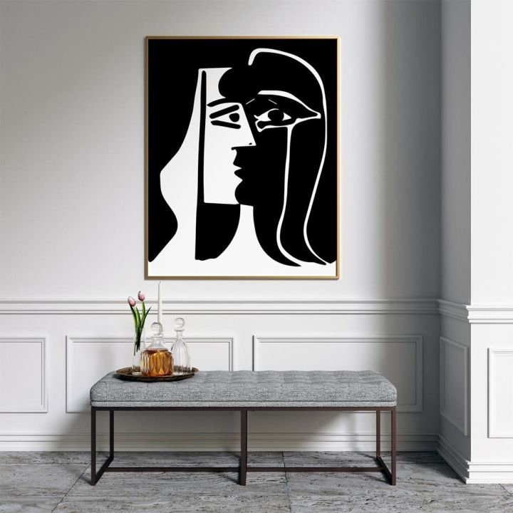 Abstract Painting Line Drawing Woman Simple Print Wall Home Decor - POSTER  20x30