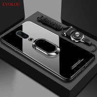 For Meizu 16th Case Magnet Ring Holder Stand Phone Case for Meizu 16th Plus Tempered Glass Back Cover Hard Shell