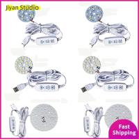 JIYAN2866 เครื่องหรี่ USB ชิป LED หรี่แสงได้ DC 5V โคมไฟแบบชาร์จไฟได้ โคมไฟ SMD LED 5730 กลมกลมๆ ไฟดีไอวาย หลอดไฟ LED ปรับได้ บ้านในบ้าน