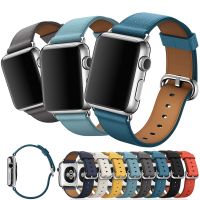 Skórzane paski od zegarków dla Apple watch Band 44mm 49mm 45mm 42mm 38mm 40mm Watchband Correa bransoletka iWatch seria 7 8 6 SE ultra