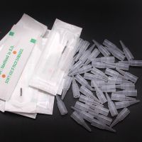 【YF】☃  50Pcs 0.35x50mm 3RS Needles and Big  Spout Needle Caps Permanent Makeup Eyebrow