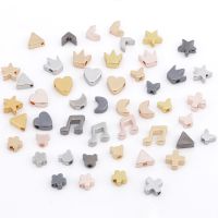 10Pcs/lot Stainless steel Star Crown Love Heart Gold Silver Color Loose Spacer Beads DIY Jewelry Making Findings Charms Bracelet
