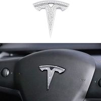 [BETTER]สติ๊กเกอร์ตกแต่งพวงมาลัยรถยนต์สำหรับ Tesla Modelx S 3 Y รูปลอกประดับคริสตัลแวววาวอุปกรณ์ตกแต่งภายใน