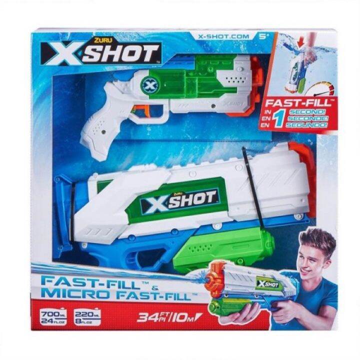 {ORIGINAL}ZURU XSHOT MICRO FASTFILL WATER BLASTER (56225) Lazada