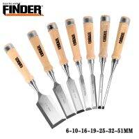 7pcs 6-51mm Woodwork Chisel Set Carpenter Tools Flat Woodworking Chisels CR-V Carving Knife Woodworkers Gouge Carving Wood Tool