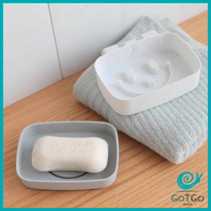 gotgo-กล่องสบู่-หน้ายิ้มติดผนังได้-ไม่ต้องเจาะผนัง-smiley-soap-box-มีสินค้าพร้อมส่ง