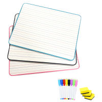 3pcsset Small Lined Double Sided Lightweight Dry Erase Board Easy Use Writing Whiteboard With Markers Eraser For Kids Learning