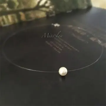 Acrylic Pearl Necklace & Pendants Choker Invisible Transparent