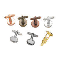 10ชิ้นล็อต12-20มม. สกรู Cufflinks BLANK BEZEL cobochon สำหรับ DIY Mens เสื้อเครื่องประดับทำอุปกรณ์ Man อุปกรณ์เสริม