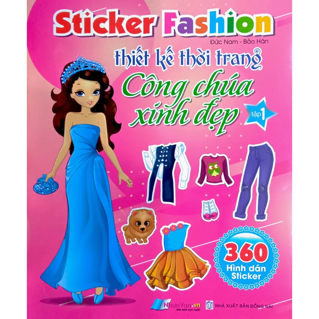 Sách - 360 Hình dán Sticker - Thiết kế thời trang Công Chúa Xinh ...