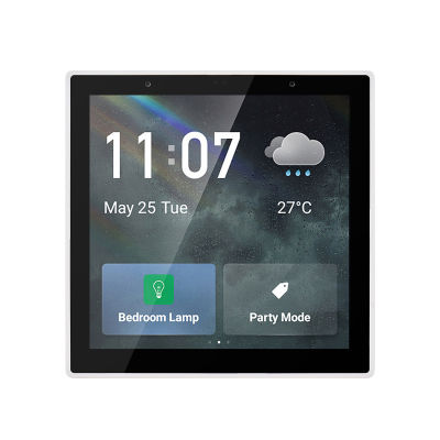 Fansline-แผงควบคุมบ้านอัจฉริยะ Multi-Functional WiFi Smart Scene Wall Switch ZigBee BT Function APP รีโมทคอนโทรล4นิ้ว LCD หน้าจอสัมผัสนาฬิกาวันที่อุณหภูมิสภาพอากาศจอแสดงผล