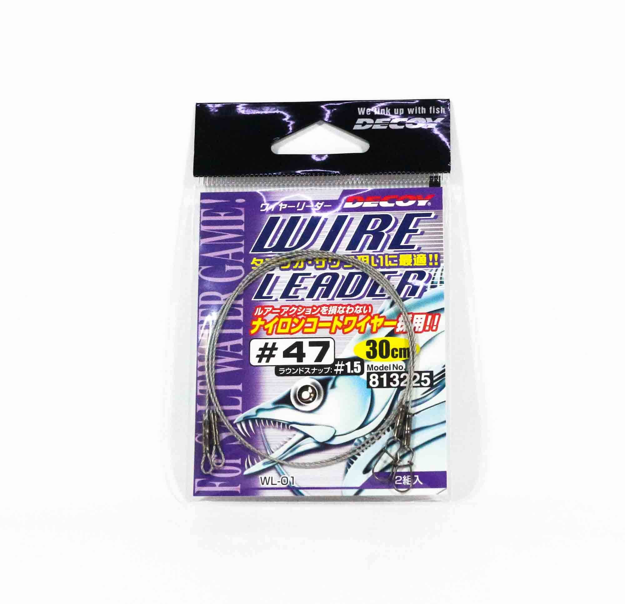 7315 for sale online Decoy Wl-02 48-10 Cm Wire Short Leader Size 2 Snap 