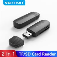 Vention เครื่องอ่านการ์ดสำหรับพีซีการ์ดหน่วยความจำ USB 2.0 3.0ไปยังไมโครอะแดปเตอร์การ์ดความจำอุปกรณ์เสริมแล็ปท็อปสมาร์ทการ์ดหลายเครื่องอ่านการ์ด2 In 1