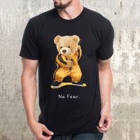 Creativity  Kung Fu Teddy Bear Graphic  T Shirt Hip Hop Short Sleeve Loose Couple TShirt Casual Women Men Printed Cute Tops XS-6XL