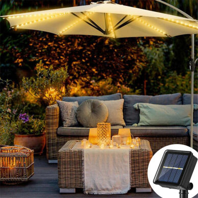 Solar Power 8 Modes 104 LED Patio Umbrella Tent Lights Outdoor Garden Backyard Parasol Fairy String Lamp IP65 Waterproof
