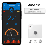 AirSense 3 in1 – ตัวควบคุมเครื่องปรับอากาศพร้อมเซ็นเซอร์ตรวจจับความเคลื่อนไหวและเซ็นเซอร์คุณภาพอากาศ