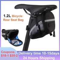 2023☼✼ 1.2L Bicycle Saddle Bag Waterproof Bike Bag MTB Bike Rear Seat Bag Outdoor Cycling Seat Pouch Bag Mountain Bike Tail Bag