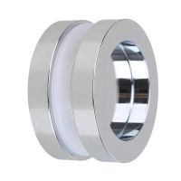 【CW】 Exquisite Flat Round Zinc Alloy Shower Door Handle Glass Knob Side