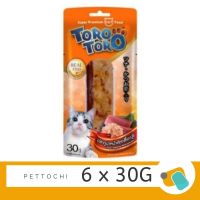 Toro Toro ขนมแมว รส ปลาทูน่าหน้าคัตทสึโอะบุชิ 6x30 g