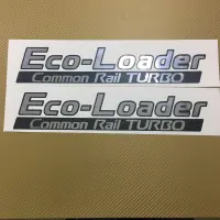 สติ๊กเกอร์ Eco- Loader ติดข้างประตู NISSAN นาวารา สีฟอยเงิน ราคาต่อชุด มี 2 ชิ้น