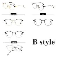 Fashion Photochromic Anti radiation Glasses For Women Men Sun Adaptive Glass Anti Blue Ray Transition Replaceable Eyewear Transitional Anti Blue Light Glare Computer Glasses Round Metal Glasses Frame Anti Sunlight UV400 Auto Color Changing