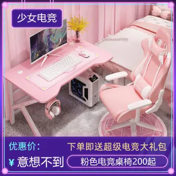 Desktop computer table online and chair