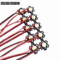❂∋ 10pcs lot 1W 3W High Power Chip Bead Emitter LED Bulb Diodes Lamp Beads with 20mm Star PCB With wire and aluminum substrate