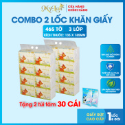 Combo 2 lốc giấy rút cao cấp Mylan con nai 3 lớp, 8 gói lốc