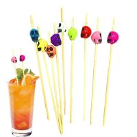 Bamboo Toothpicks Food Toothpicks Party Supplies Decorative Fruit Cocktail Picks Portable Fruit Toothpicks Party Supplies For