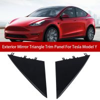 1 Pair Car Triangle Trim Panel Triangle Trim Panel Exterior Mirror Triangle Trim Panel Black for Tesla Model Y