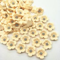 100Pcs 14mm yellow Resin Flowers Decoration Crafts Flatback Cabochon For Scrapbooking Diy Accessories