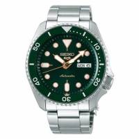 นาฬิกาข้อมือ ไซโก้ SEIKO Sports 5 Automatic SRPD63 SRPD63K SRPD63K1 สีเขียวเข้ม กันน้ำ 100 เมตร