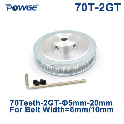 Powge 70ฟัน2gt จังหวะรอก6/6.35/8/10/12/14/15/16/17/19/20Mm สำหรับ Gt2เปิด Synchronous ความกว้างของสายพาน6/10Mm 70ฟัน70 T