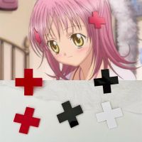 2Ppcs Anime Shugo Chara Cosplay Red Cross Hair Clips Hinamori Amu Hair Clip  Cosplay Headwear Hairpin Kawaii Accessories Gift